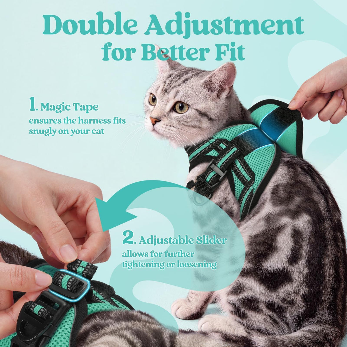 rabbitgoo Animal Harness in M, Green