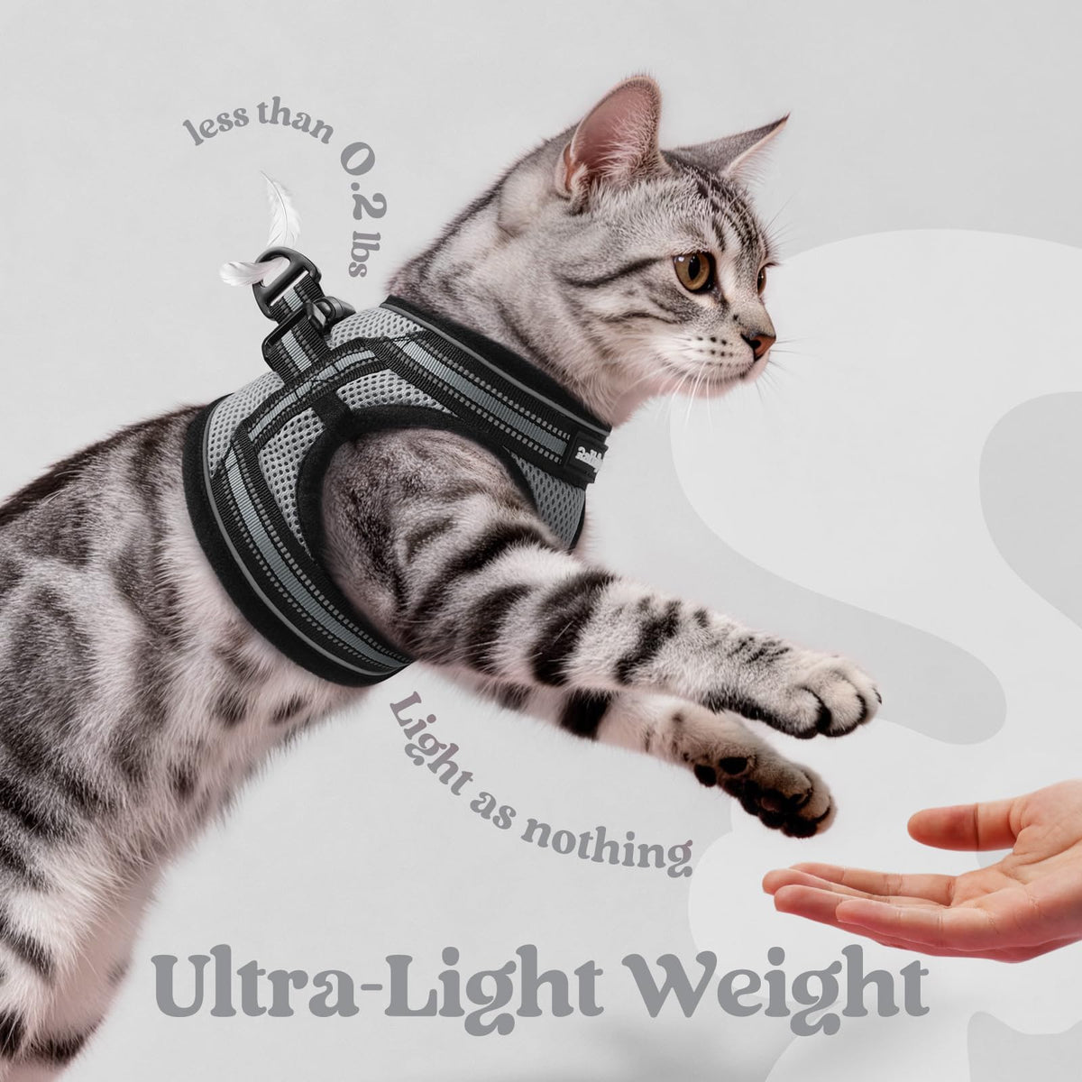 rabbitgoo Animal Harness in M, Grey