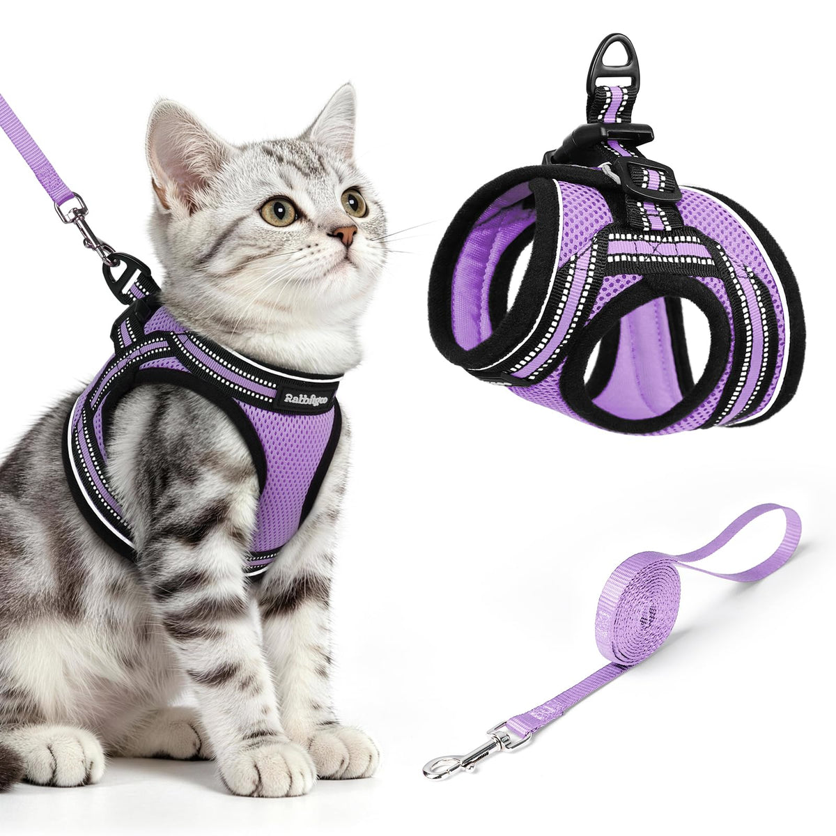 rabbitgoo Animal Harness in M, Light Purple