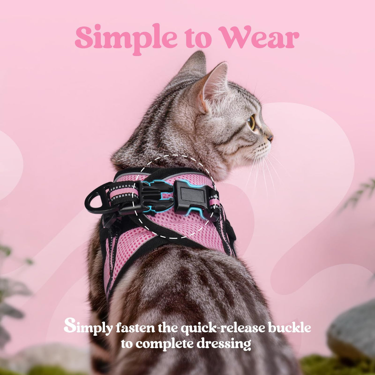 rabbitgoo Animal Harness in M, Pink