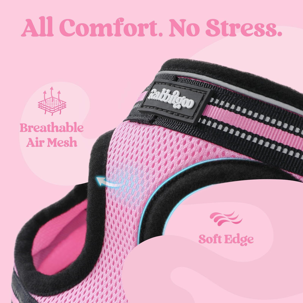 rabbitgoo Animal Harness in M, Pink
