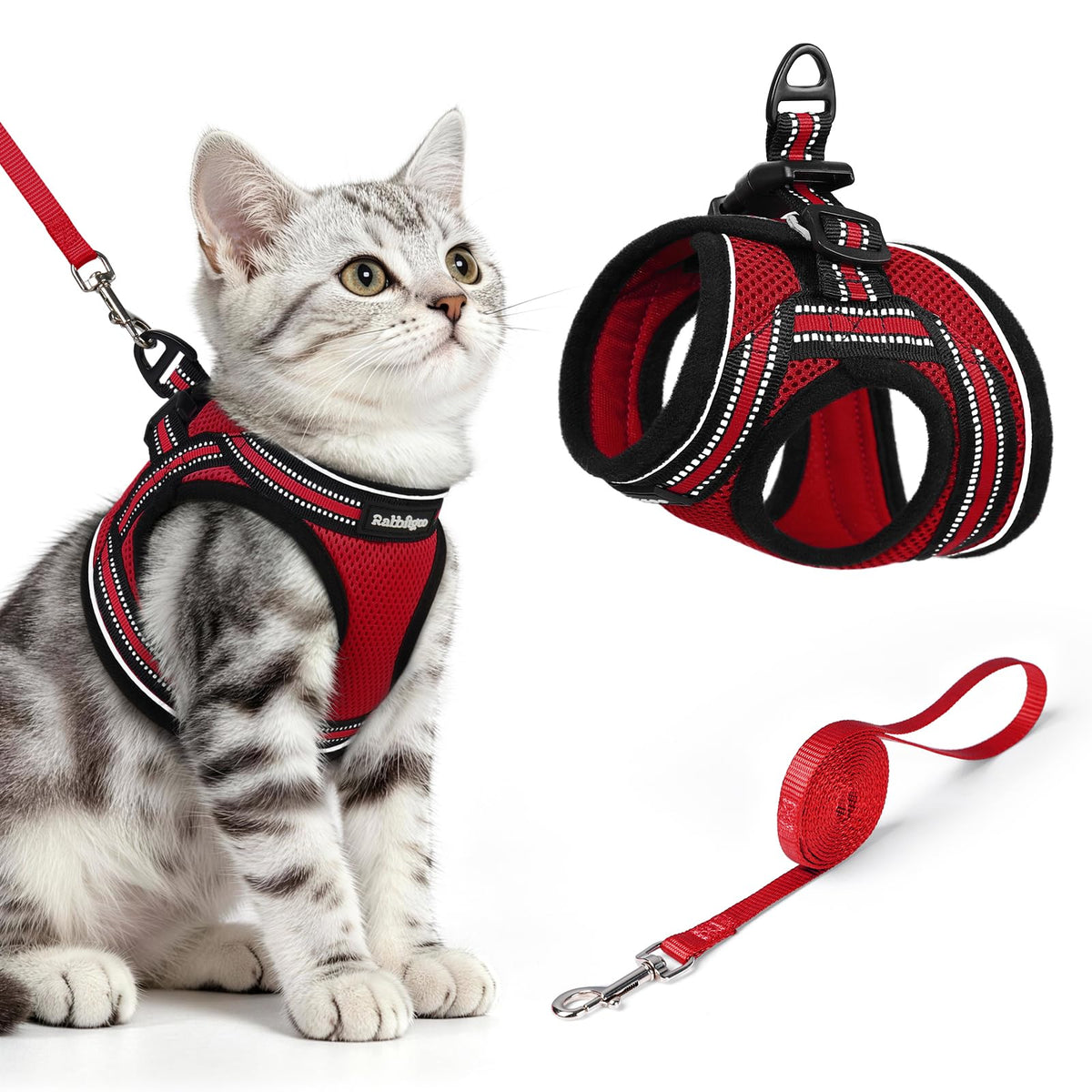 rabbitgoo Animal Harness in M, Red