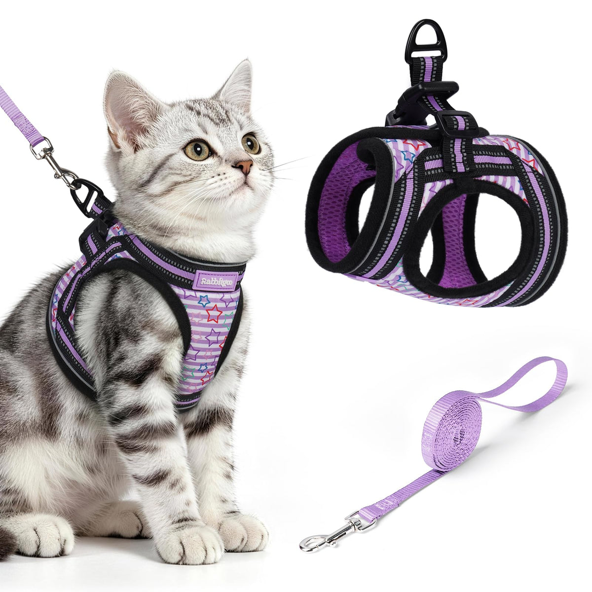 rabbitgoo Animal Harness in M, Stars & Stripes