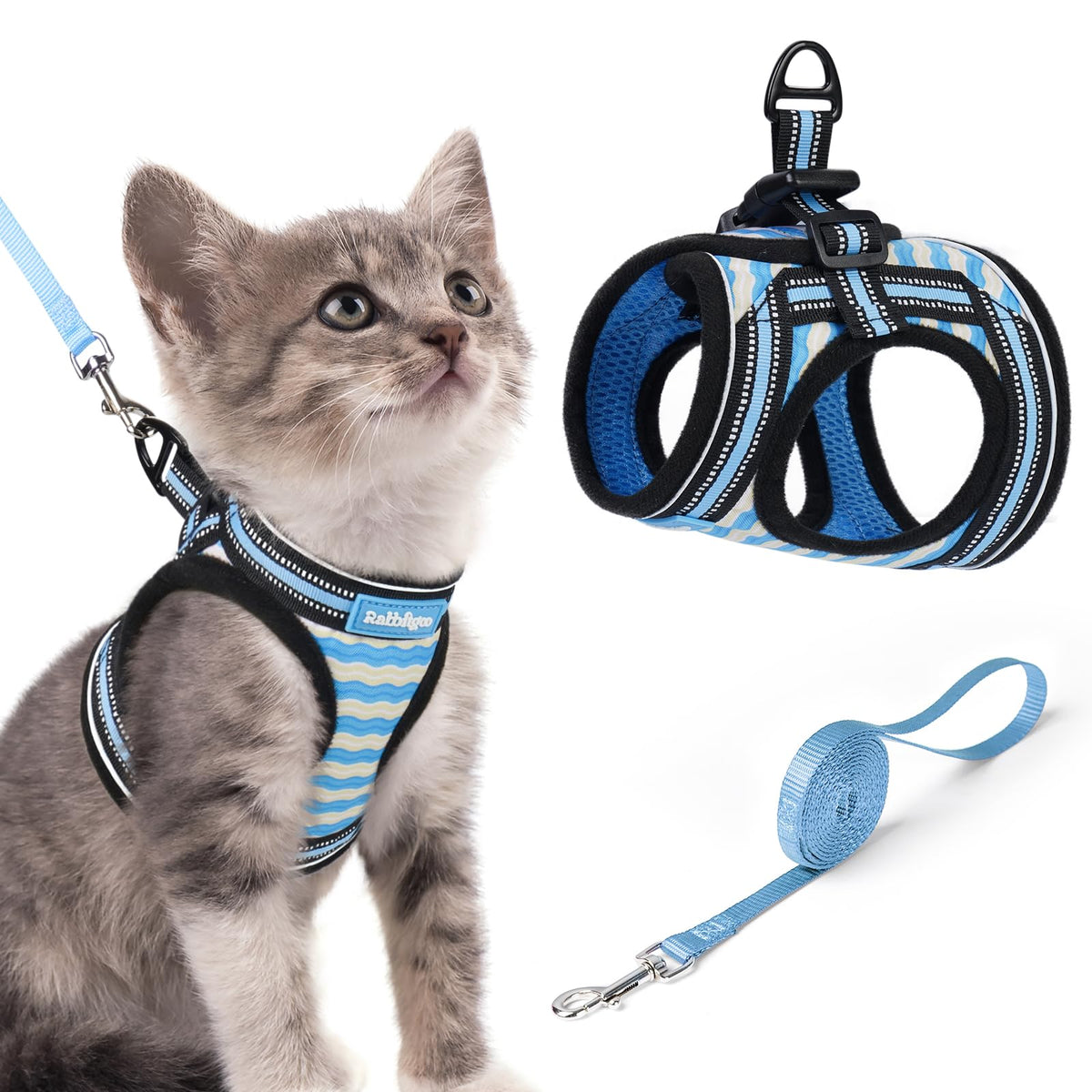 rabbitgoo Animal Harness in S, Blue Wave