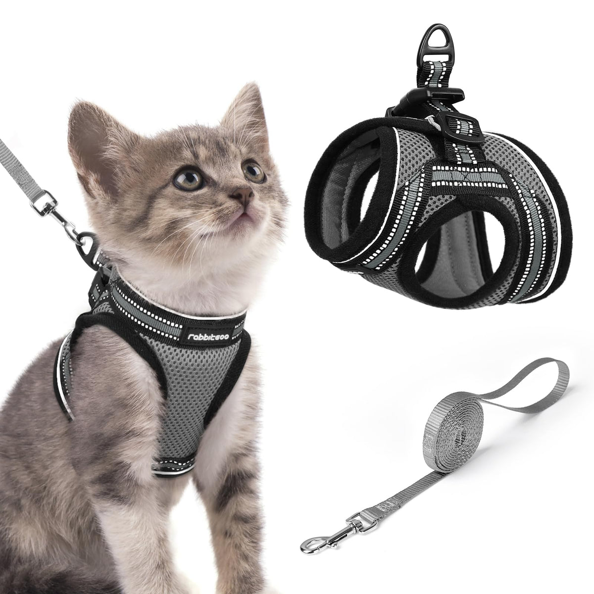 rabbitgoo Animal Harness in S, Grey