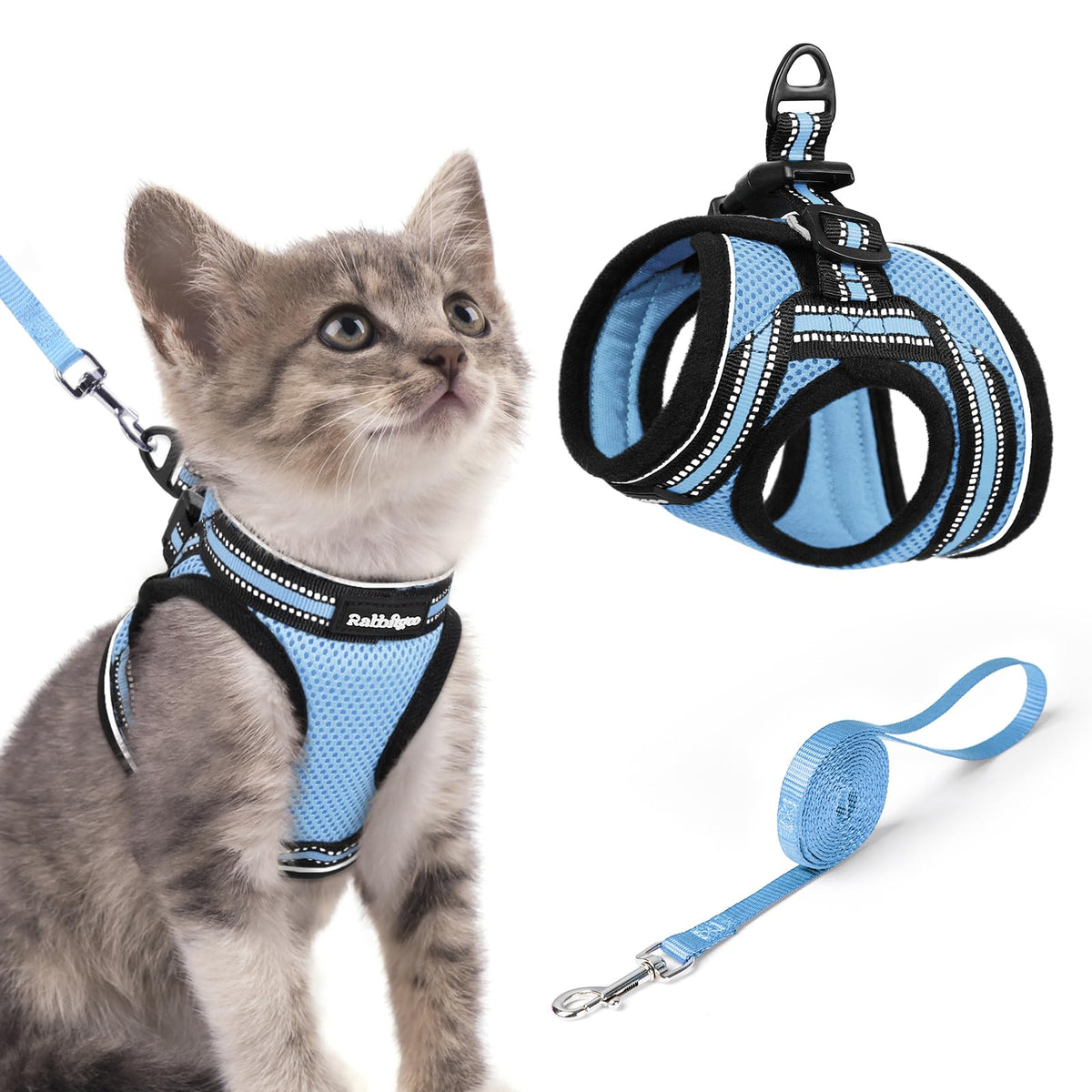 rabbitgoo Animal Harness in S, Light Blue