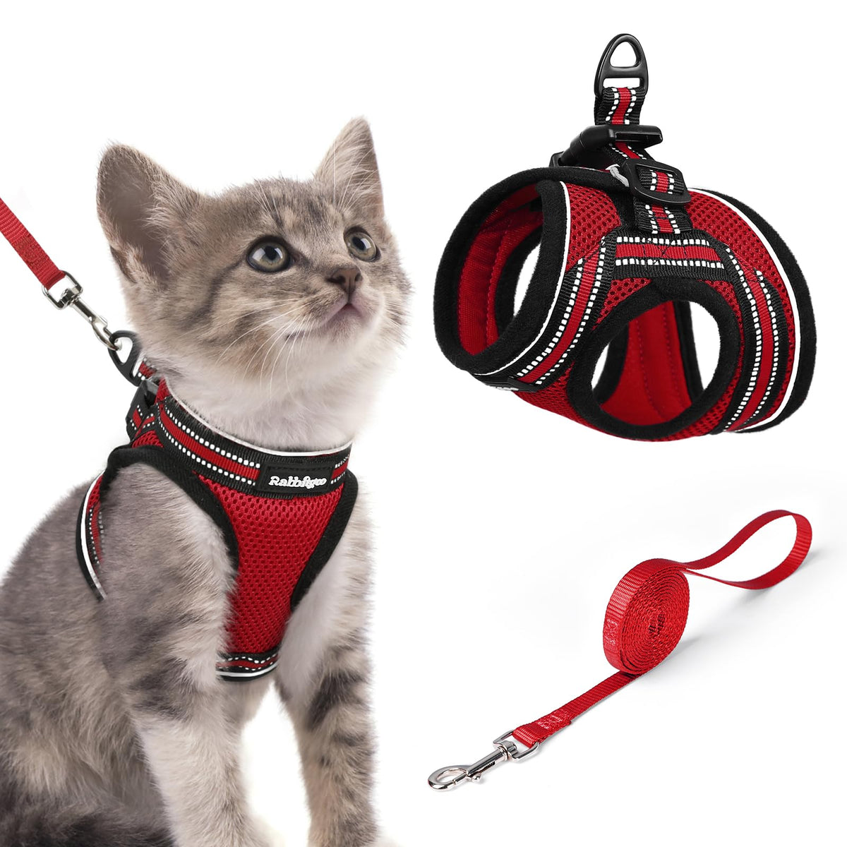rabbitgoo Animal Harness in S, Red