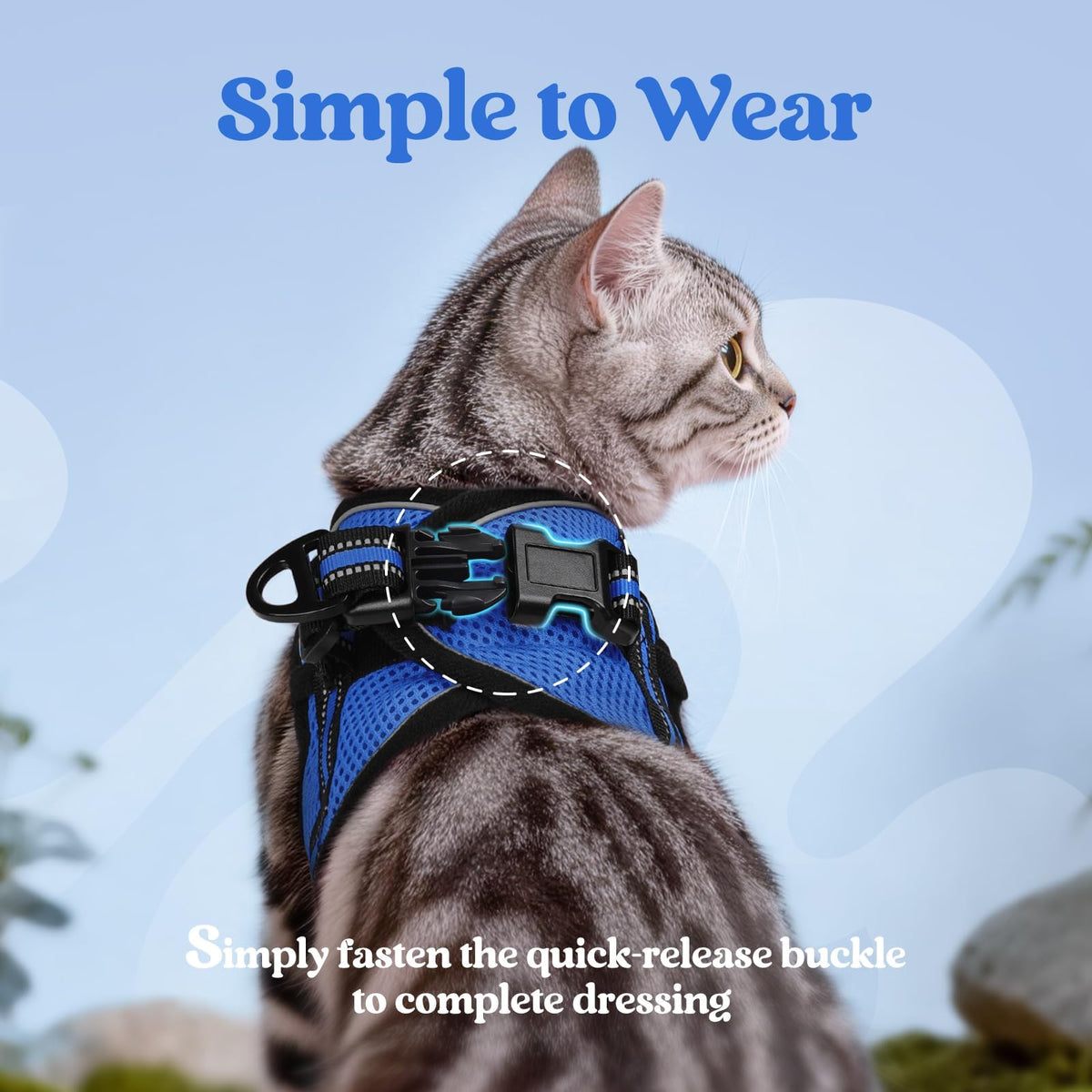 rabbitgoo Animal Harness in XL, Blue