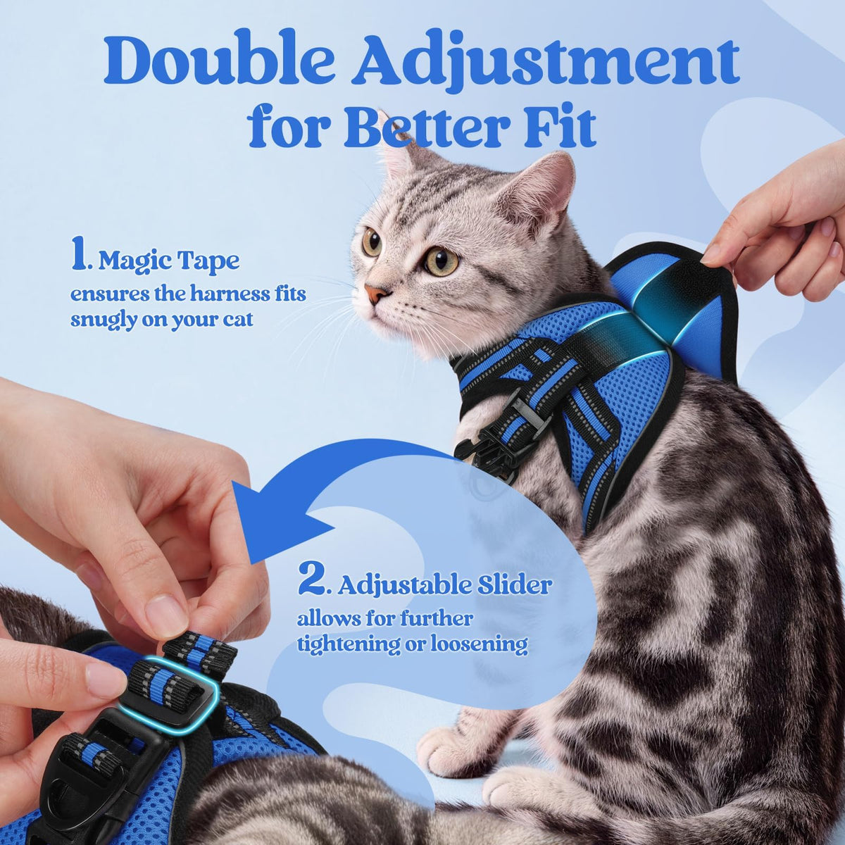 rabbitgoo Animal Harness in XL, Blue