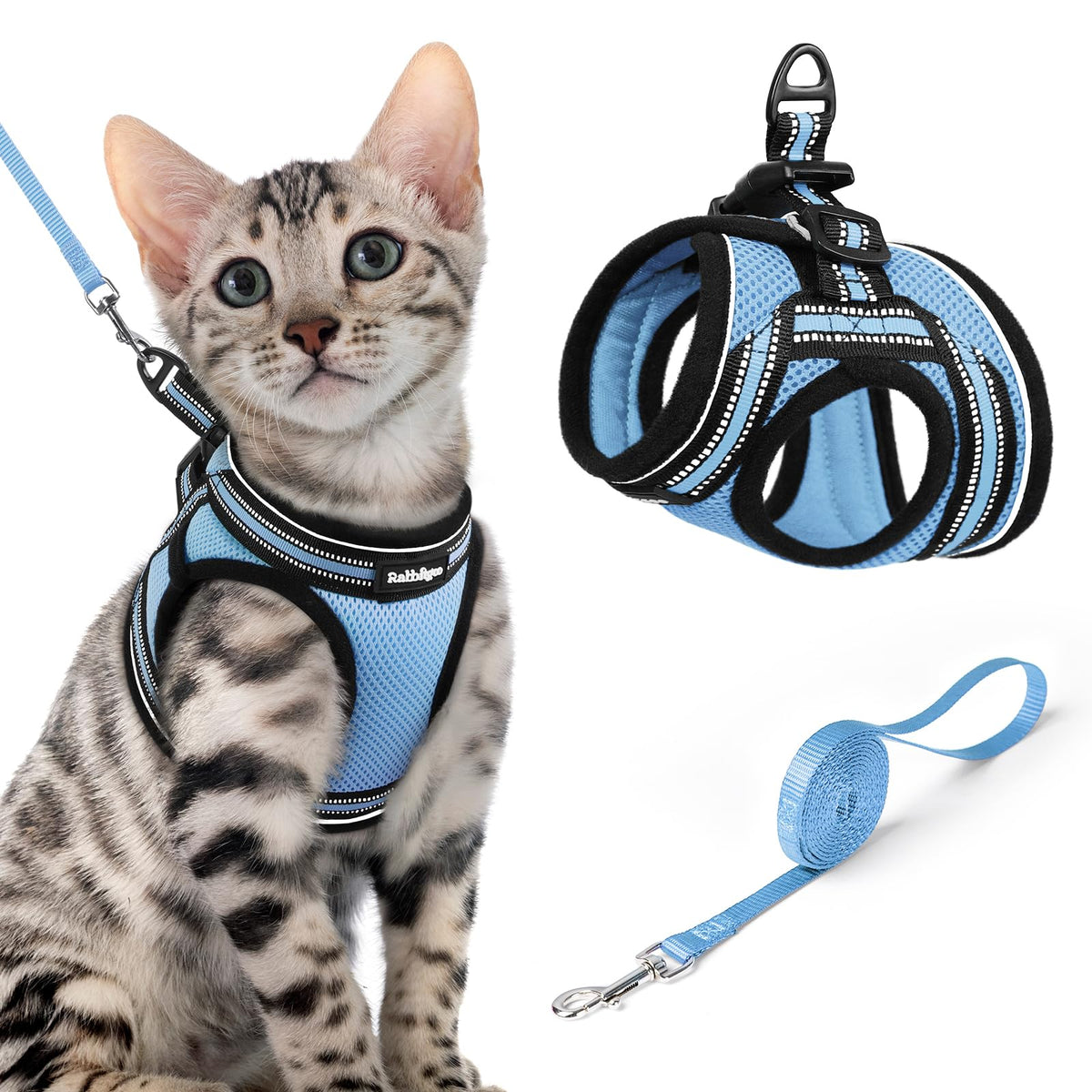 rabbitgoo Animal Harness in XL, Light Blue