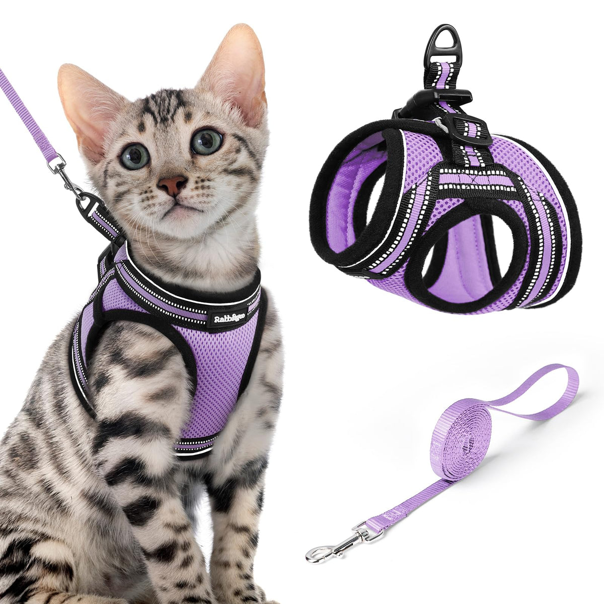 rabbitgoo Animal Harness in XL, Light Purple